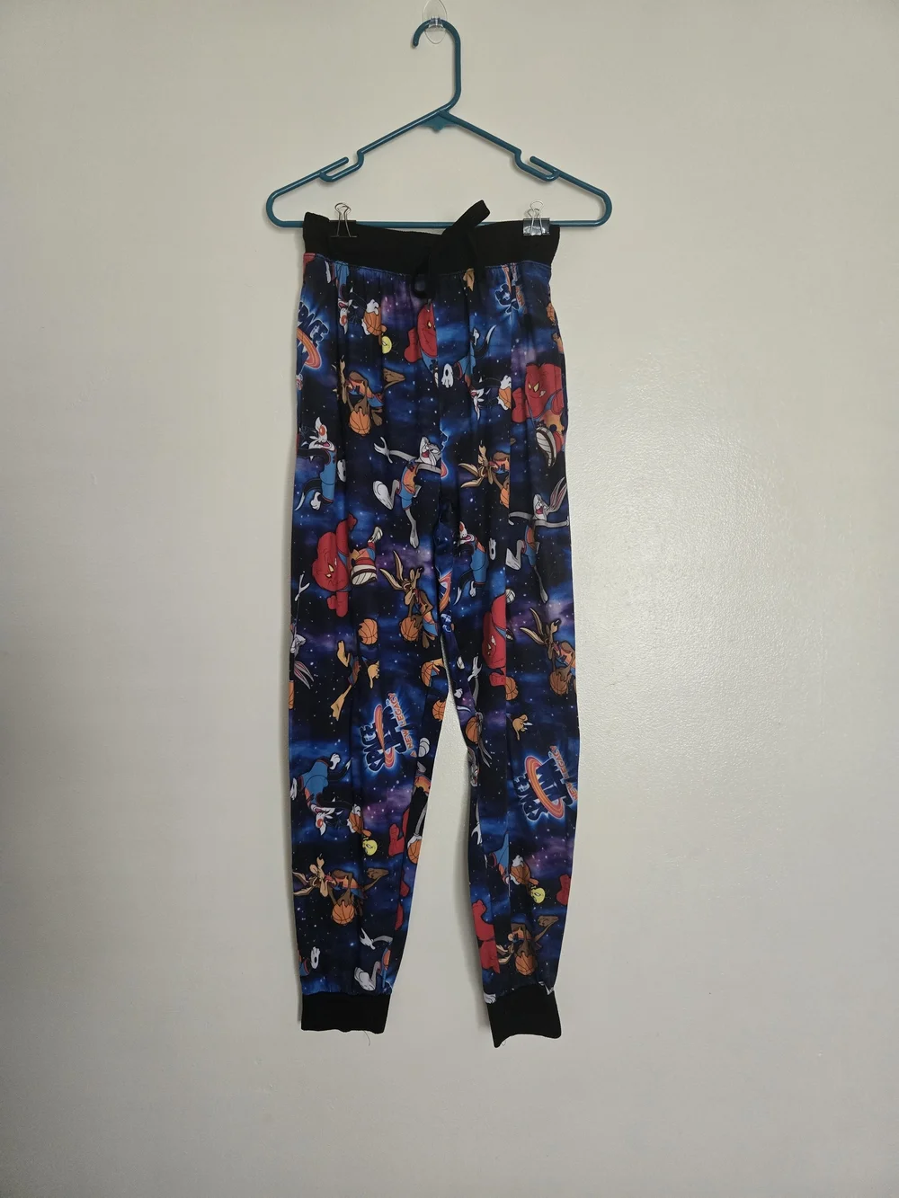 4/$15 Graphic Space Jam Jogger Pants Blue Vintage Women's Men's Sz L